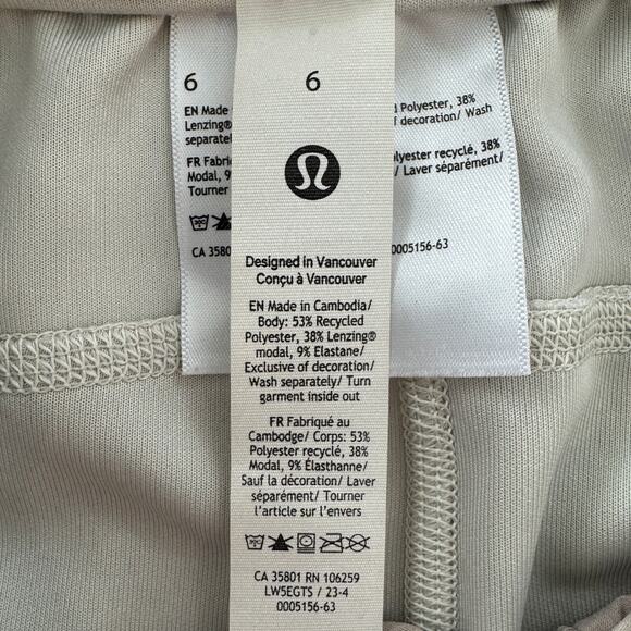 Lululemon Softstreme High Rise Pant Full Length Bone - Picture 10 of 12
